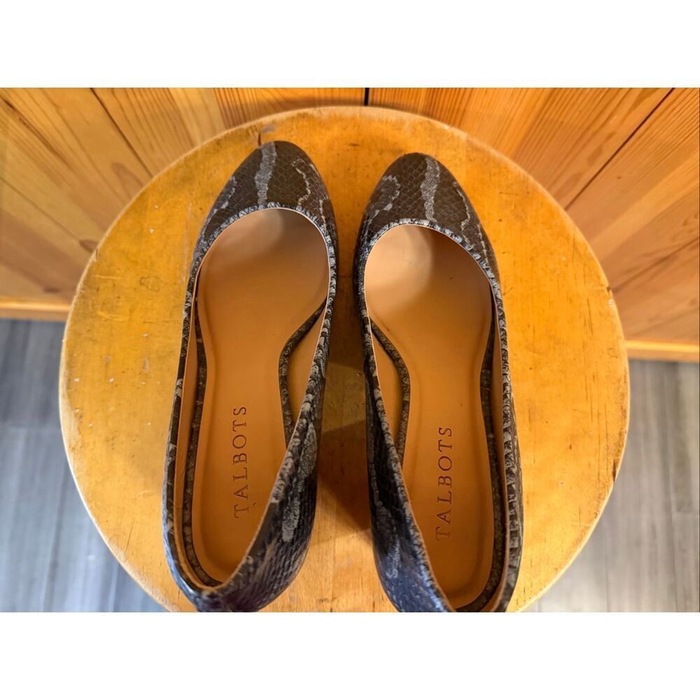 Talbots Isa Snakeskin block heel Women's Pumps size 6M Leather - Picture 5 of 8